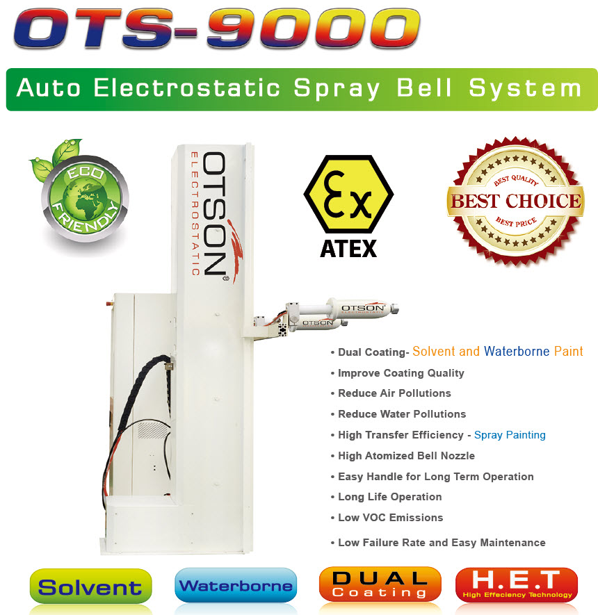 OTS 9000 auto electrostatic spary bell system
